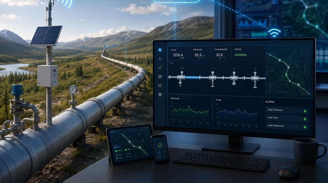 Remote Monitoring for Pipelines Using SCADA